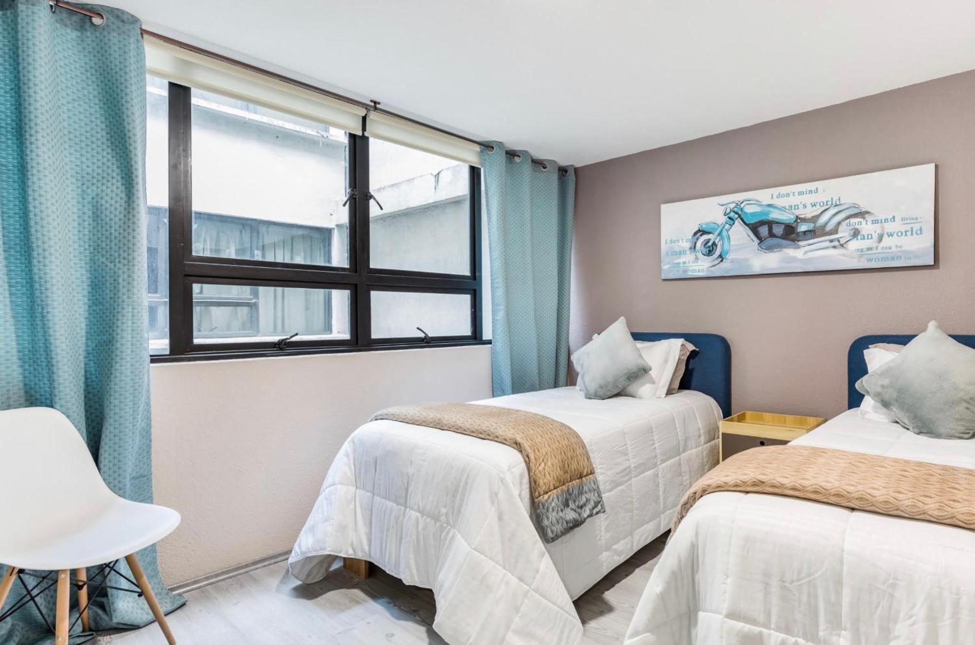 Cozy Roma Norte Flat - Parking- Wifi - Sleeps 6 Mexico-stad Buitenkant foto